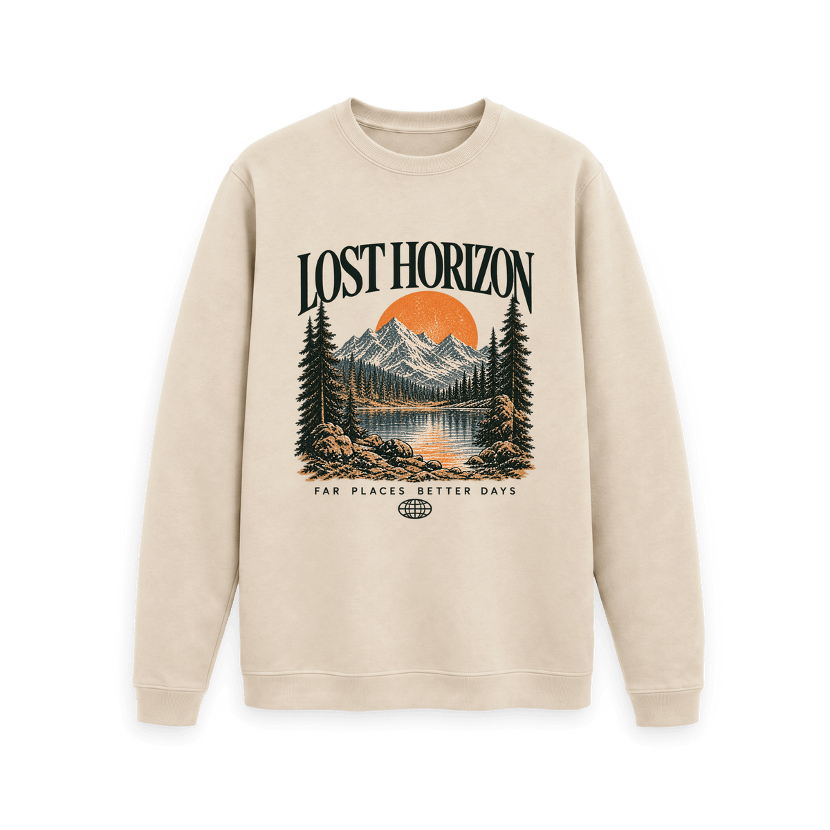 Oat Printed Sweater Front
