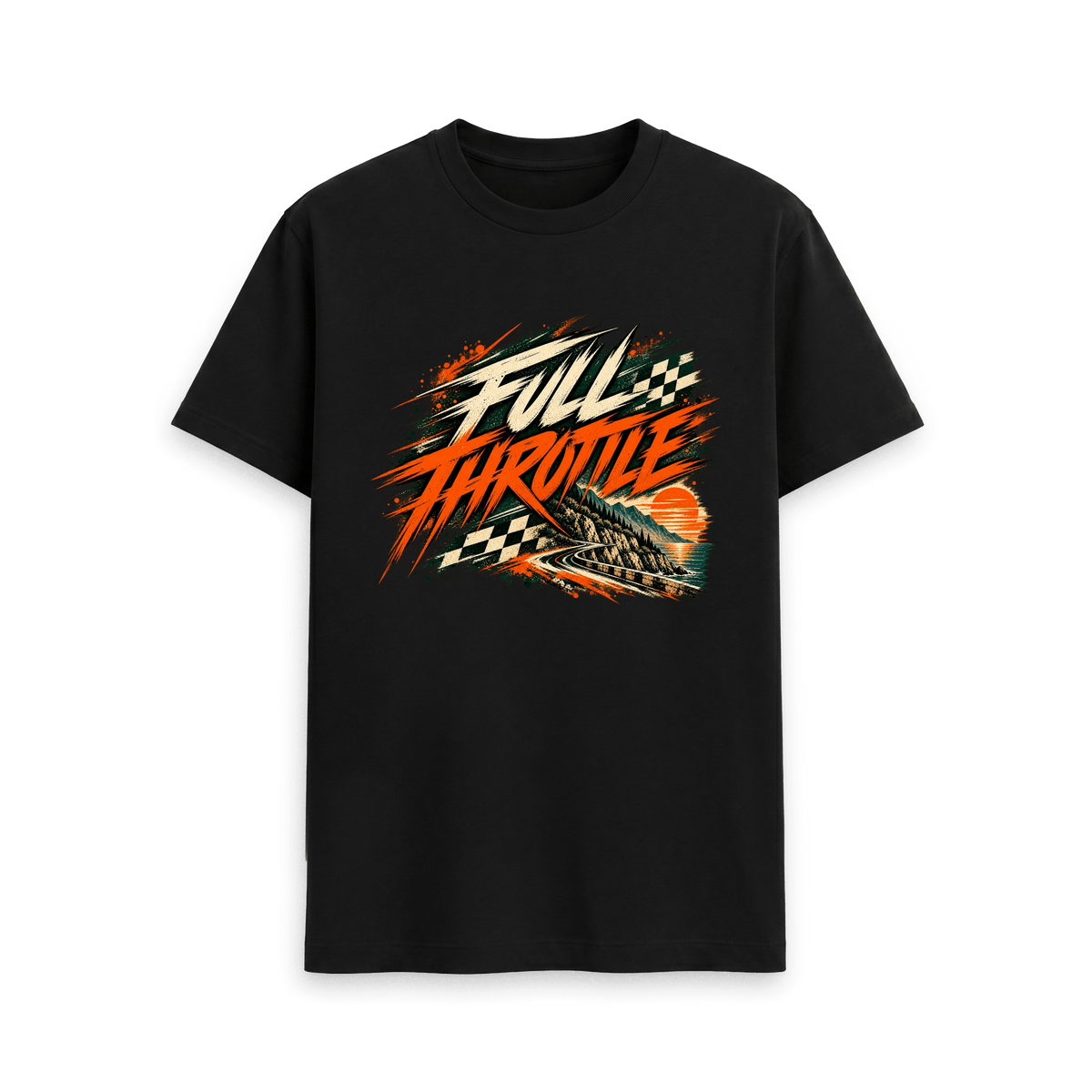 Black Printed T-shirt Front