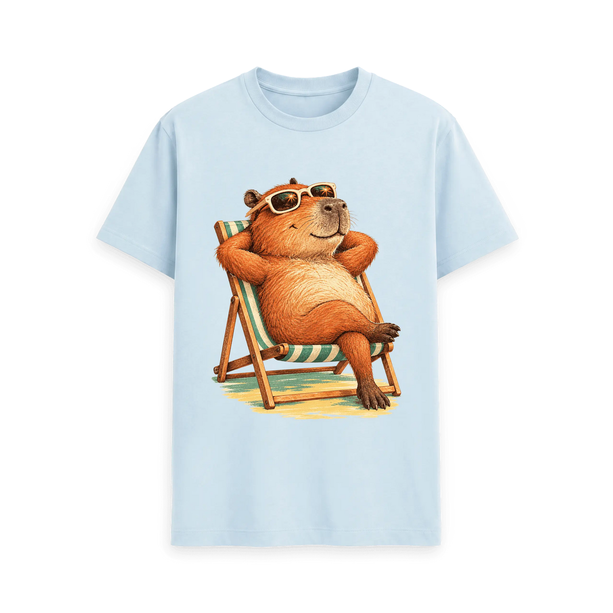 Sky Blue Printed T-shirt Front