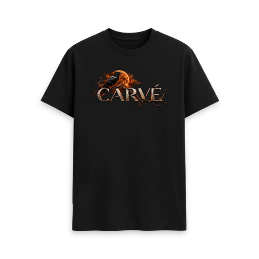 Black Printed T-shirt Front