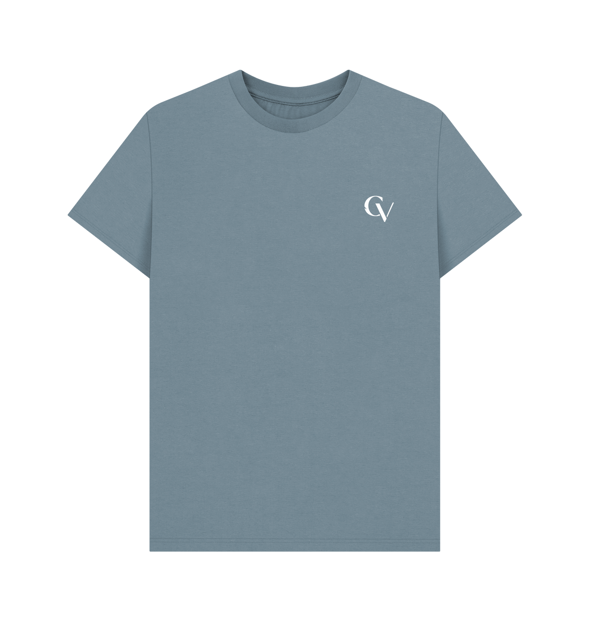 Stone Blue Printed T-shirt Front