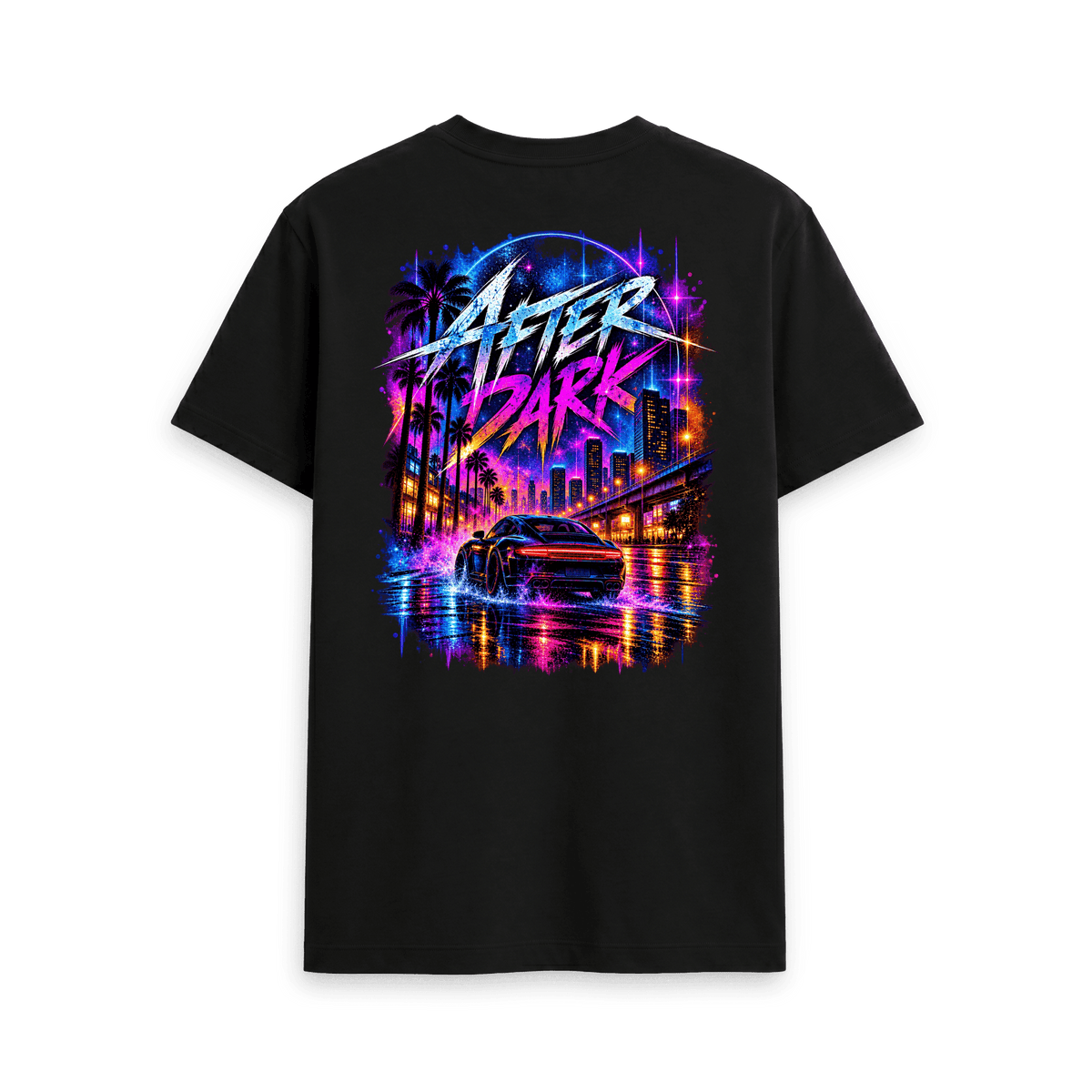 Black Printed T-shirt Back