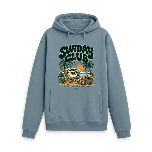 Stone Blue Printed Hoody Front