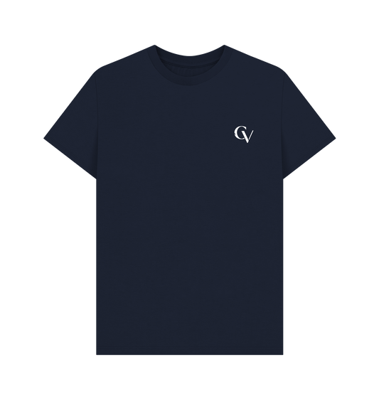 Navy Blue Printed T-shirt Front